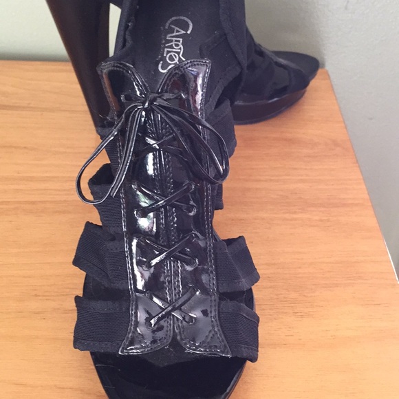 Carlos by Carlos Santana Black Stilettos Size 9.5 - Picture 2 of 4